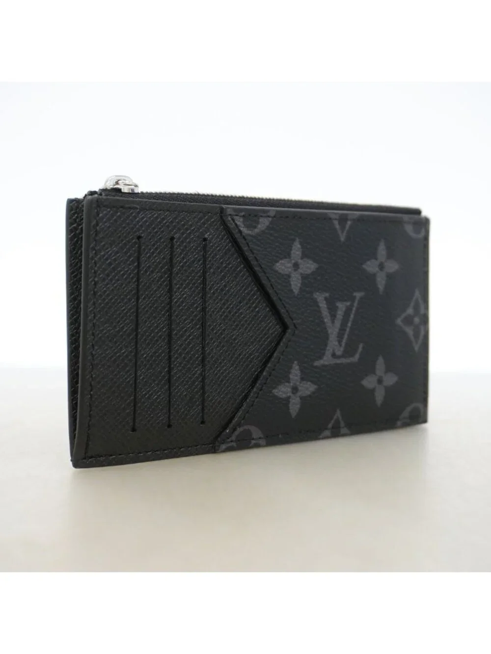 Louis Vuitton Coin Purse Taigarama Card Case Black